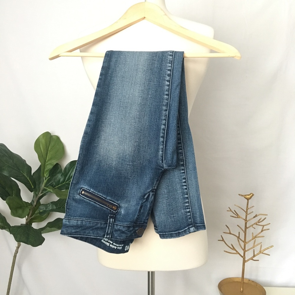 MOSSIMO Dark Wash Faded Slim Ankle Jeans Sz 3